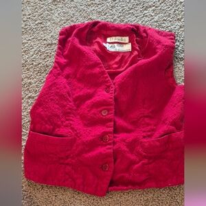 100% Wool Red Vest